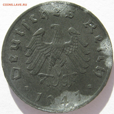 Германия оккупация союзников 5 пфеннигов 1947 A до 27.9 - IMG_6573.JPG