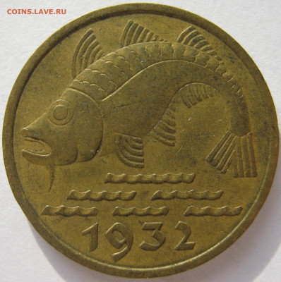 Данциг 10 пфеннигов 1932 рыба атлантическая треска до 27.9 - IMG_6724.JPG