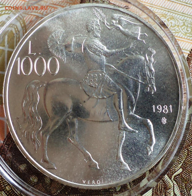 Сан-Марино 1000 лир 1981 г., до 28.09.2023 г. в 22.00 по Мос - Сан Марино 1000 лир 1981а