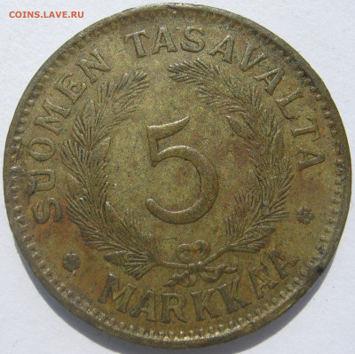 Финляндия 5 марок 1948 L герб лев на сарацинской саб до 27.9 - IMG_6364.JPG