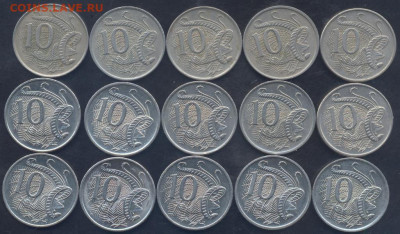 Австралия 10 центов 1967-2001 г. 30.09. 23 г. 22 -00 МСК. - Австралия 10 ц