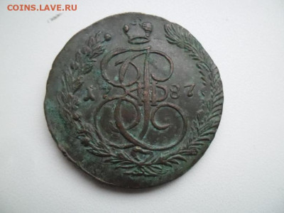 5 копеек 1787 года (вес 41,16) до 5.10 - 5 87 1 Л