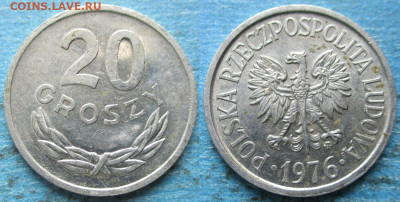 Польша 20 грошей 1976 высокая 6 до 08-10-23 в 22:00 - Польша 20 грошей 1976     11619