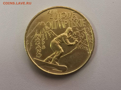 2 злотых Польша 1998 Олимпийские игры в Нагано, до 08.10 - 1998 Нагано-1