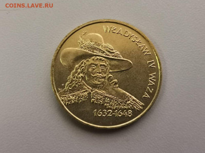 2 злотых Польша 1999 Владислав IV Ваза, до 08.10 - 1999 Владислав Ваза-1