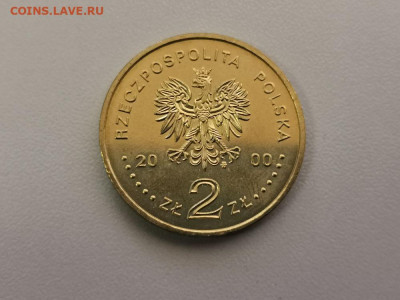 2 злотых Польша 2000 Иоанн II Казимир, до 08.10 - 2000 Иоан2 Казимир-2