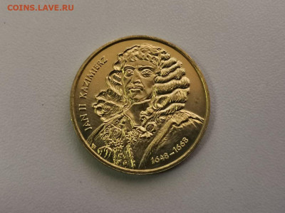 2 злотых Польша 2000 Иоанн II Казимир, до 08.10 - 2000 Иоан2 Казимир-1