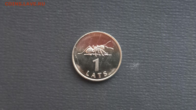 Латвия 1 лат 2003 Муравей UNC до 07.10 - 20231005_182921