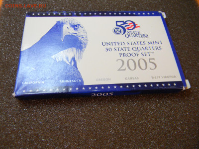 Годовой набор квотеров США 2005 "Штаты" (5 монет) Proof - DSCN5110.JPG