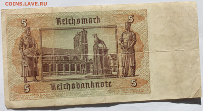 Германия 3 рейх 5 рейхсмарок 1942 Брауншвейгский лев 13.10 - IMG_0835.JPG