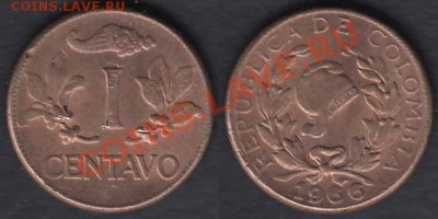 Колумбия 1 центаво 1966 до 30.12.2011 21-30 - Колумбия 1 центаво 1966