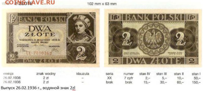 Польша 2 злотых февраль 1936 г. до 14.10 - 7в.