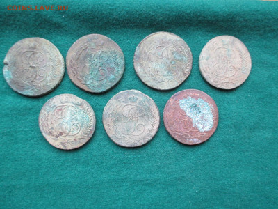 5 копеек 1793 ЕМ Павловские перечеканы.7 монет. 13.10 - IMG_1145.JPG