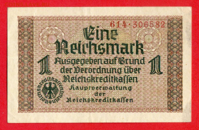 Германия, 1940-45 гг. – 1 рейхсмарка  до 22:00, 19.10.23 - 1940-45 1 рейхсмарка-1