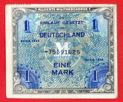 Германия, 1944 г., 1 марка до 22:00, 19.10.23 - 1944-1 марка-1