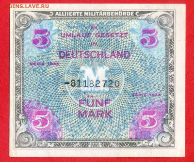 Германия, 1944 г., 5 марок до 22:00, 19.10.23 - 1944-5 марок-1