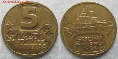 Финляндия 5 марок 1984 N до 20-10-23 в 22:00 - Финляндия 5 марок 1984 N    200-к95-4394