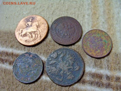 деньга 1731; копейка 1759,1869,1910; 2 коп.1901 - DSC02450.JPG