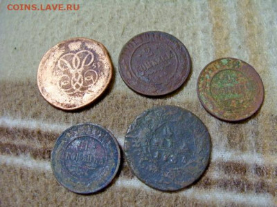 деньга 1731; копейка 1759,1869,1910; 2 коп.1901 - DSC02449.JPG