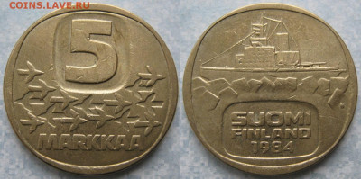Финляндия 5 марок 1984 до 21-10-23 в 22:00 - 46.32. -Финляндия 5 марок 1984    201-ас94-3219