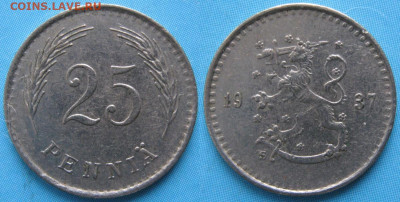 Финляндия 25 пенни 1937 до 22-10-23 в 22:00 - 18.28. -Финляндия 25 пенни 1937    160-ак2-3612