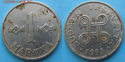 Финляндия 1 марка 1959 до 22-10-23 в 22:00 - 20.7. -Финляндия 1 марка 1959    5208
