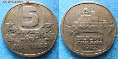 Финляндия 5 марок 1982 до 23-10-23 в 22:00 - Финляндия 5 марок 1982 K    4783