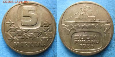 Финляндия 5 марок 1985 до 23-10-23 в 22:00 - Финляндия 5 марок 1985 N     4782