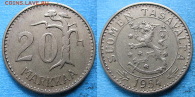 Финляндия 20 марок 1954 до 23-10-23 в 22:00 - Финляндия 20 марок 1954    12769