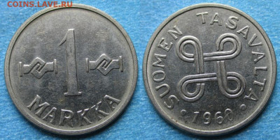 Финляндия 1 марка 1960 до 24-10-23 в 22:00 - Финляндия 1 марка 1960    12838
