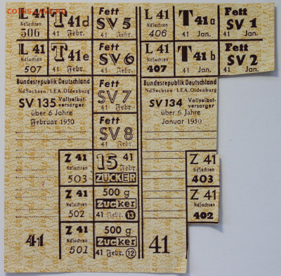 Германия Ольденбург 1949-1950 продуктовые карточки на оценку - IMG_1152.JPG