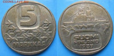Финляндия 5 марок 1989 до 25-10-23 в 22:00 - Финляндия 5 марок 1989    4635