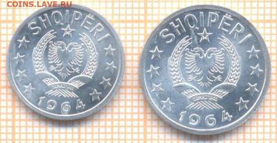 Албания 5,10 киндарок 1964 г. , до 26.10.2023 г. в 22.00 по - Албания 5 и 10 киндарок 1964 120 13