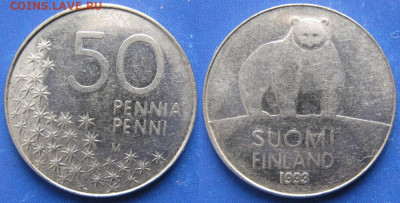 Финляндия 50 пенни 1993 до 27-10-23 в 22:00 - 21.60. -Финляндия 50 пенни 1993    6458