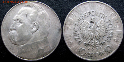 Польша 10 злотых 1936 года, до 24.10.23 22-00 МСК. - 22
