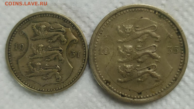 5,10,20 центов и 1 марка 1924-35 год. Эстония. - IMG_20231025_084417