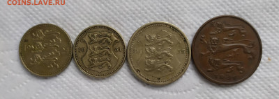 5,10,20 центов и 1 марка 1924-35 год. Эстония. - IMG_20231024_151414