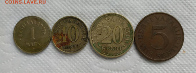 5,10,20 центов и 1 марка 1924-35 год. Эстония. - IMG_20231024_151439