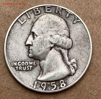 США. One Dime 1943г.Quarter 1958г - IMG_6928