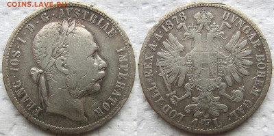 Австрия 1 флорин 1878 года, до 31.10.23 22-00 МСК. - 11