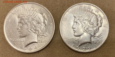 США доллар Мира 1922D и 1924 одним лотом с невысокого старта - IMG_7301