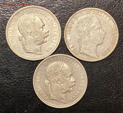 Австрия 1 флорин 1862, 1879, 1885гг с остатком блеска - IMG_7276