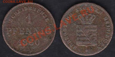 Германия 1 пфенниг 1860 до 02.01.2012 21-30 - Германия 1 пфенниг 1860