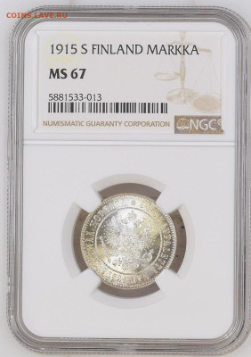 1 марка 1915 ngc 67 - 5290645_Full_Obv