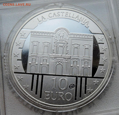 МАЛЬТА - 10 евро 2009 г. дворец Кастеллания, пруф - DSCN5656.JPG