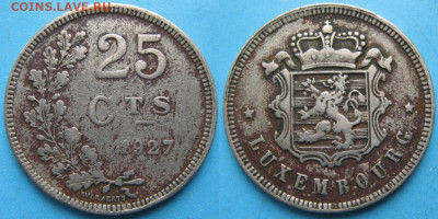 Люксембург 25 сантим 1927  до 07-11-23 в 22:00 - Люксембург 25 сентим 1927    5446