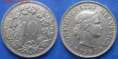 Швейцария 10 раппен 1954 до 09-11-23 в 22:00 - Швейцария 10 раппен 1954     6443