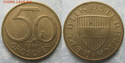 Австрия 50 грошен 1980 до 11-11-23 в 22:00 - Австрия 50 грошен 1980    204-ас102-11542