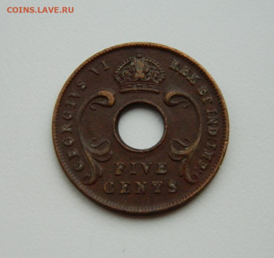 Брит. Восточная Африка 5 центов 1942 г. С рубля! до 12.11.23 - DSCN6812.JPG