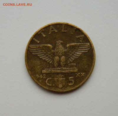 Италия 5 чентезимо 1942 г. С рубля! до 12.11.23 - DSCN6901.JPG